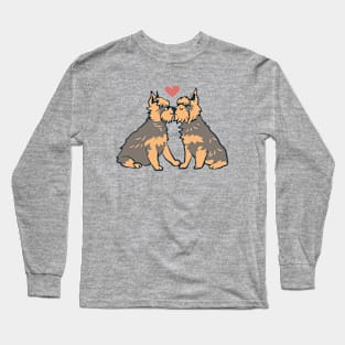 Yorkshire Terrier Kisses Long Sleeve T-Shirt